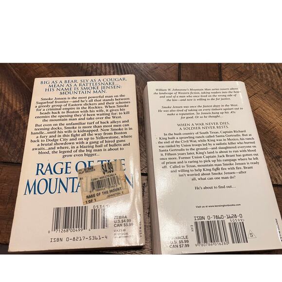 William W. Johnstone Lot of 2-Rage of Mountainman and Destiny of Mountainman VTG - Picture 5 of 9